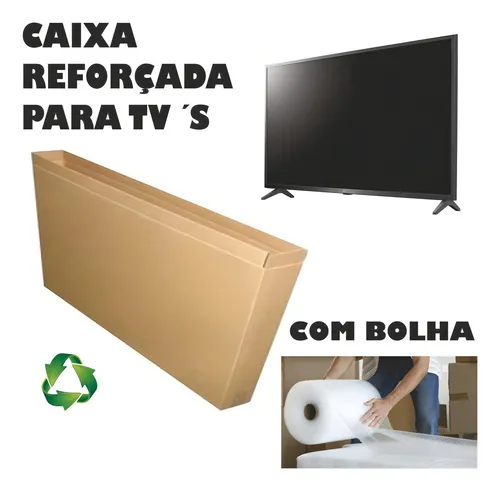 Caja de transporte de TV de cartón de 20 pulgadas, 60 x 30 x 15 pulgadas, blíster de plástico