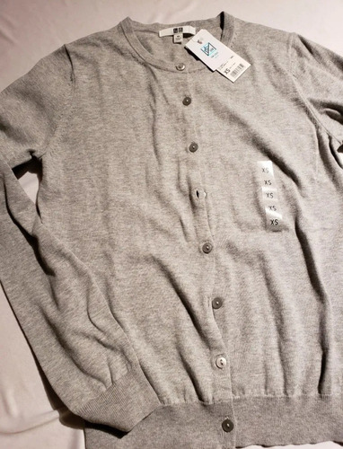 Palermo Saco Tejido Uniqlo Gris Talle Xs