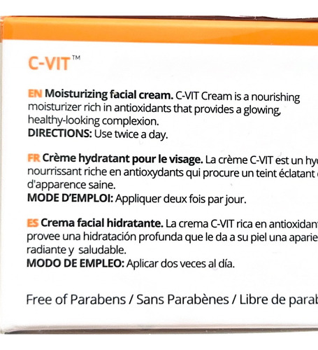 Crema Facial Hidratante Sesderma C-vit 50 Ml