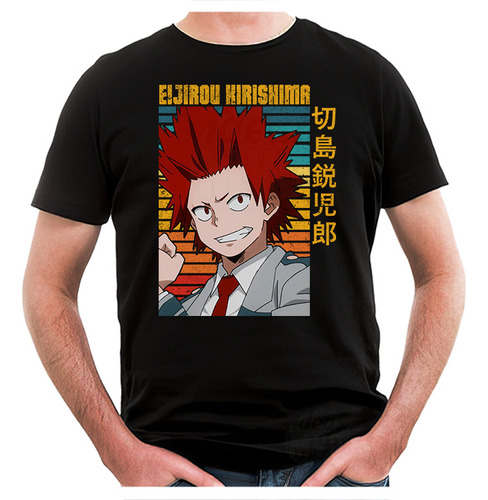 Remera My Hero Academia Eijirou 01 (negra:) Ideas Mvd