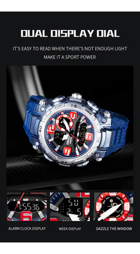Reloj Electrónico De Doble Pantalla Reloj Deportivo Impermea
