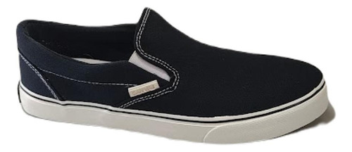 Zapatillas Canvas Navy. De Lona, Con Elásticos. 