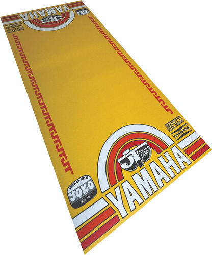 Alfombra Team Yamaha Moto Retro Vintage Impresa 90x200 Qpg