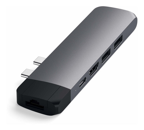Adaptador Hub De Aluminio Tipo C Pro Con Ethernet 4k H...