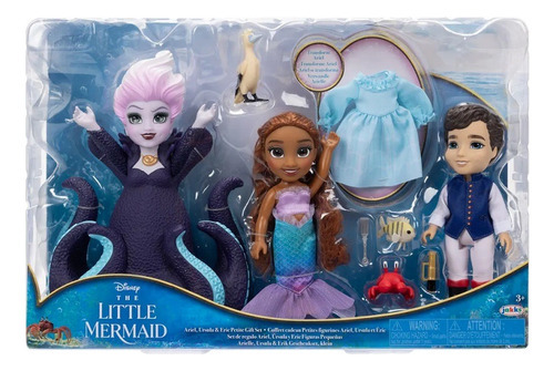 A Pequena Sereia Set De Bonecas Com Ariel, Ursula E Eric