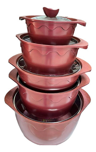 Set De Ollas Suprema Superficie Duradera 10 Piezas