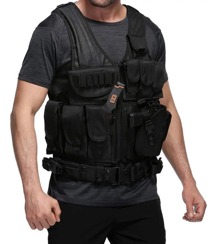 Chaleco Táctico Swat Army Con Múltiples Bolsillos Jungle