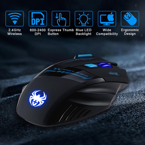 Mouse De Juegos Inalámbricos Xuangui F14, Con Botones Latera