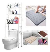 Comprar Organizador De Baño 3 Niveles + Alfombra Absorbente De Baño