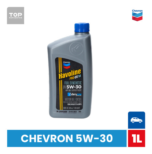 Aceite 5w30 Dpf Havoline  1lt Sintetico Diesel O Bencina