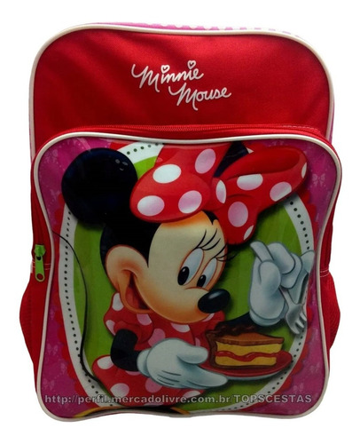 Mochila Escolar Infantil Costas Minnie Mouse Disney Original