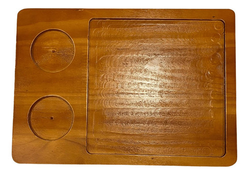 Jogo Rustico 5 Bifeteiras 22cm Com Madeira 10 Molheiras Bar