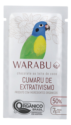 Caixa 80 Uni Chocolate Warabu Vegano Fava Tonka 50% 7g