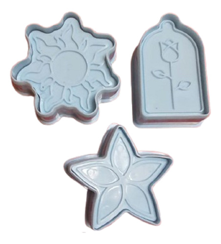 Cortador De Galletas Princesas Sol Rosa Flor Moño Carruaje Celeste