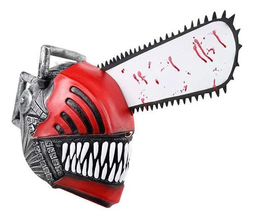 Chainsaw Man Casco Juego De Rol Horror Máscara De Látex