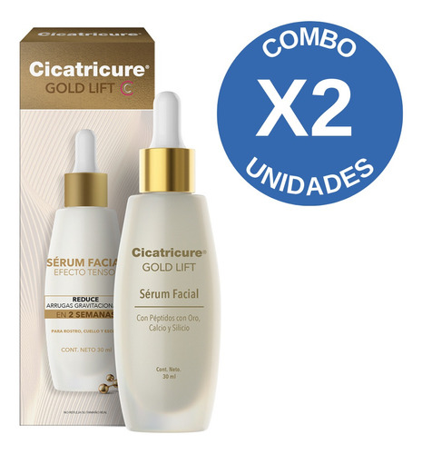 Pack X2 Cicatricure Gold Lift Serum Facial 30 Ml