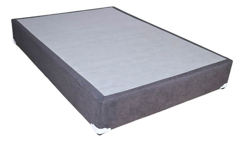 Base Matrimonial Box Moderno Lino Gris