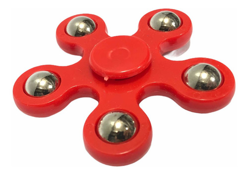 Hand Spinner Juguete Anti Estrés Fidget De Mano Color Rojo