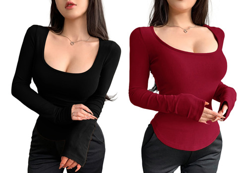 Blusa Casual Combo 2x1 Versatil Tiktok Instagram Urra-blu-u