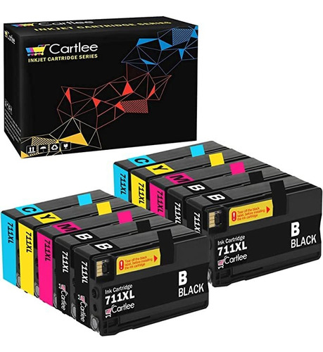 Cartlee - Juego De 10 Cartuchos De Tinta Compatibles 711 71.