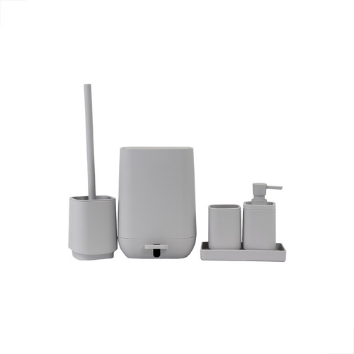 Conjunto Kit Para Banheiro Lavabo C/5pçs Square Lixeira 3l