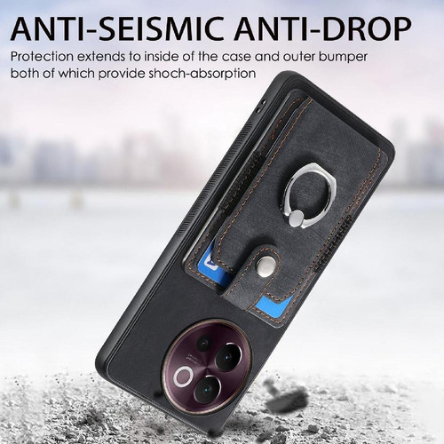 Funda For Vivo V40 Lite Crad Ranura Soporte Magnético Para