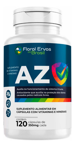 Vitaminas E Minerais Az - 120 Caps - Floral Ervas Do Brasil Sabor Sem Sabor