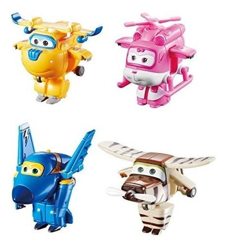 Super Wings - Paquete De Transform-a-bots 4 | Donnie, Dizzy,