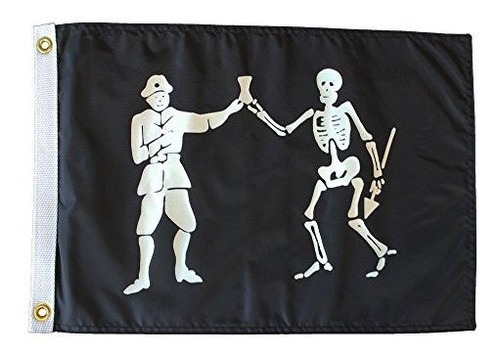 Bandera Piratas Bartholomew Roberts - Bandera Pirata De 12 X