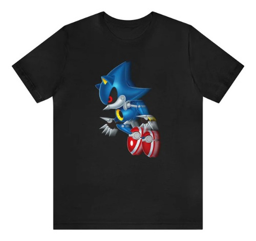 Polera Unisex Sonic Game Robot Sega Algodon Estampado