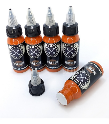 Imagen 4 de 7 de Tinta Tattoo Extreme Raw Meat X 1oz Tatuajes Tatuar