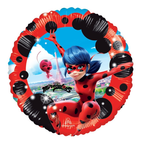 4 Globos Miraculous Ladybug Cat Noir Met 18 Fiesta To Eiffel