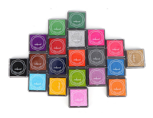 Almohadilla De Tinta Diy Stamp De 20 Colores, Bonita Almohad