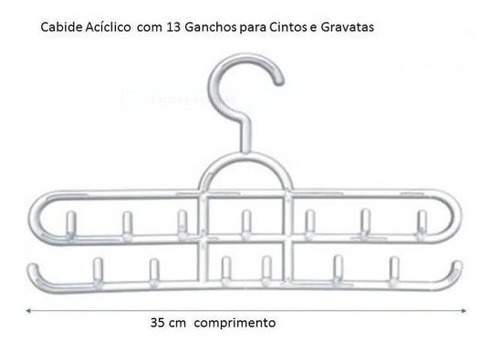 Cabides Gravatas Cintos Porta Colares Suporte Social 4 Un