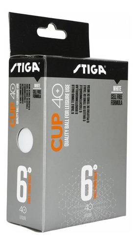 Pelota Tenis De Mesa Stiga Cup 40+ Pack 6 Unidades