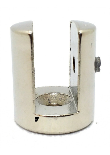 Imagen 3 de 8 de Soporte Para Vidrio Z Niquelado 10mm Excelente Calidad
