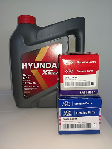 Aceite Hyundai Xteer Sintetico + Filtro De Aceite 