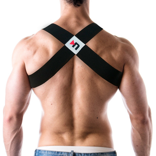 Imagen 4 de 7 de Corrector Postura Unisex Profesional Talla S- M Negro Nrgy