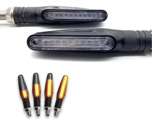 Juego Faros Luz De Giro Led Ambar 12v 5watts Para Moto A-vip