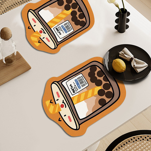 Un Tapete De Cocina De Forma Bonita Con Rápida Absorción De