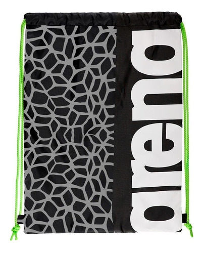 Saco Alça Mochila Natação Fast Swim Bag Arena Preto Verde Cor Preto/verde