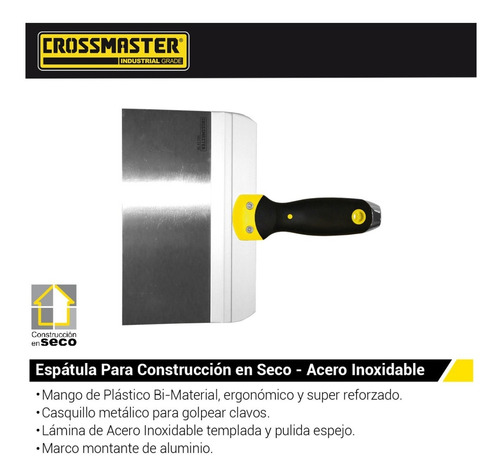 Espátula 300 Mm Construcción En Seco Yeso Crossmaster