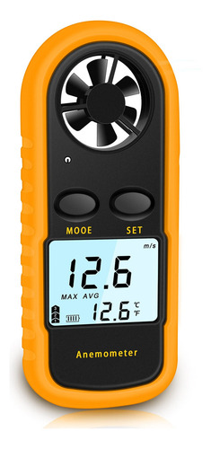 Anemómetro De Mano, Nice-power Medidor Digital De Velocidad Del Viento Velocidad Del Flujo De Aire Para Medir La Temperatura De La Velocidad Del Viento Y La Sensación Térmica, Medidor De Viento