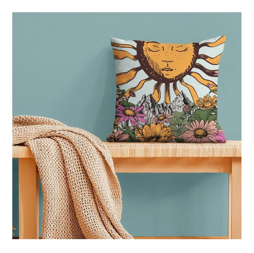 Funda De Almohada Tarot El Sol / Amuletos Suerte