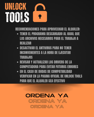 Alquiler Digital Unlock Tools - 12 Horas Rápido Y Seguro