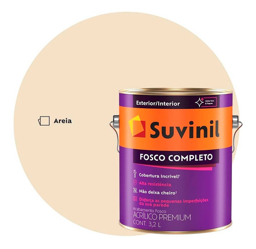 Tinta Anti Mofo Fosco Completo Suvinil 3,2l Areia