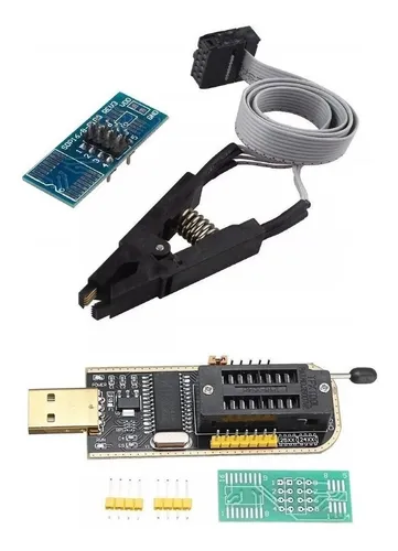 Programador Usb Ch341 Bios Usb Zócalo Zif Pinza Soic Emakers