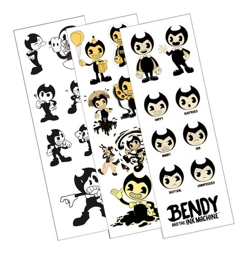 Plancha De Stickers De Videojuegos Bendy And The Ink Machine