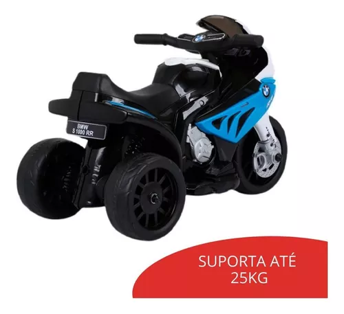 Mini Moto Motinha Elétrica Infantil Azul Cross 6v Luz Som