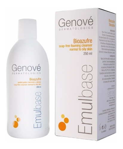 Emulbase Bioazufre Control Grasa Acne Limpiador Genove 250ml